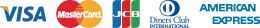 VISA MasterCard JCB DinersClub AMERICAN EXPRESS